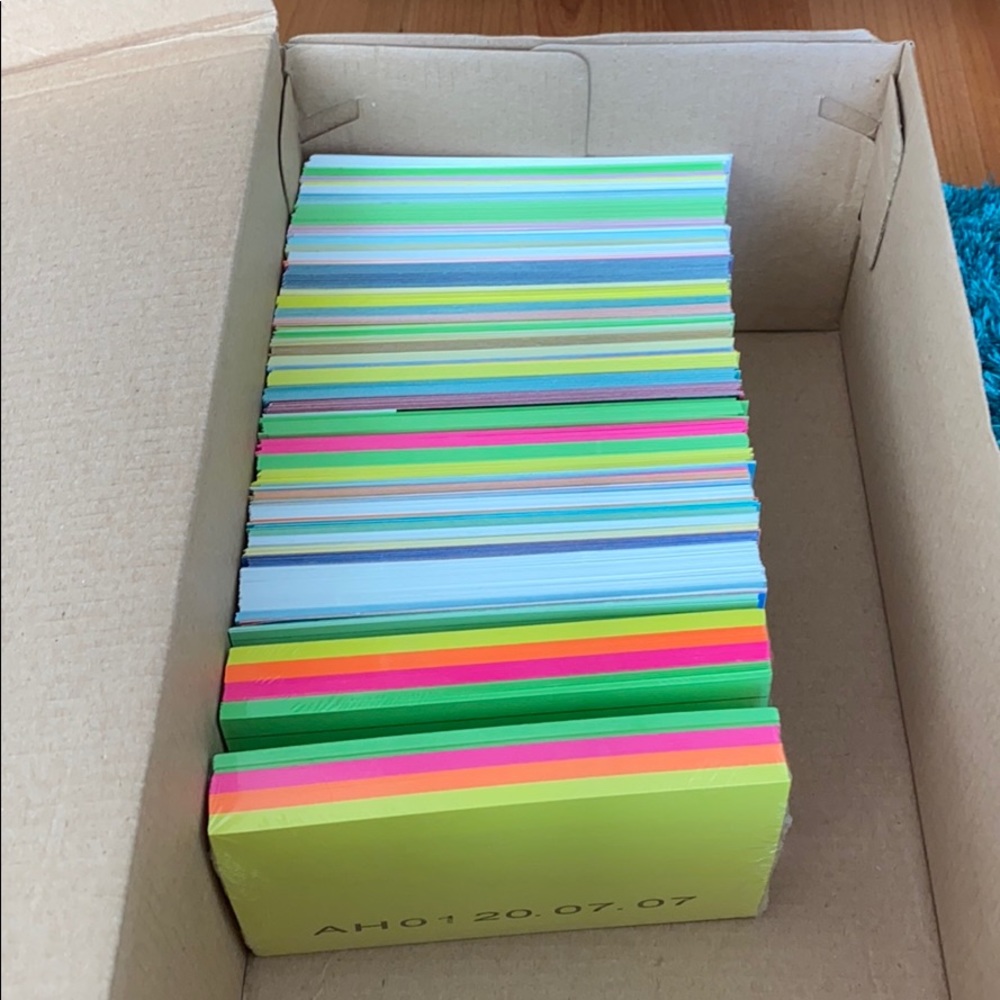 Empty Index Cards /Flashcards ASSORTED about 1000